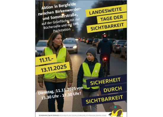Sicherheit durch Sichtbarkeit 2025 Plakat 2024 - Sicherheit durch Sichtbarkeit